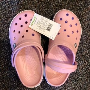 Brand new pink crocs size 8